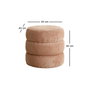 Atelier Del Sofa Puf Boum de Peluche Color Camel para Decoración del Hogar